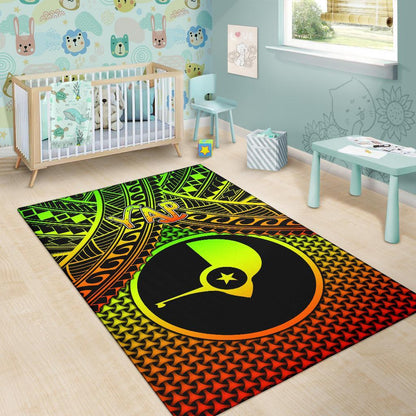 Polynesian Yap Area Rug - Reggae Vintage Polynesian Patterns