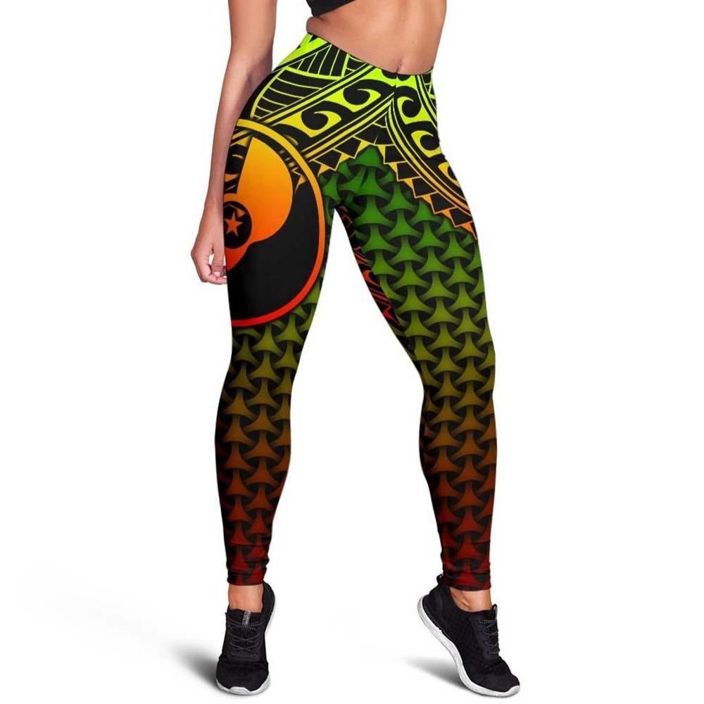 Polynesian Yap Legging - Reggae Vintage Polynesian Patterns