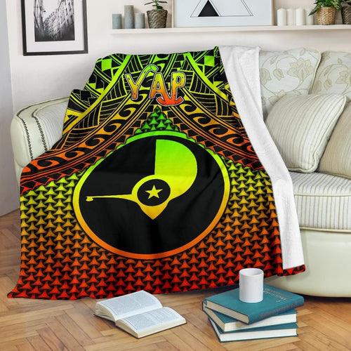 Polynesian Yap Premium Blanket - Reggae Vintage Polynesian Patterns