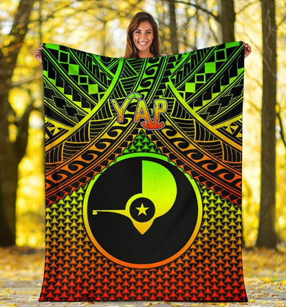 Polynesian Yap Premium Blanket - Reggae Vintage Polynesian Patterns