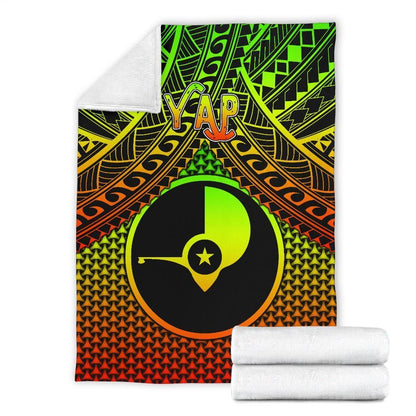 Polynesian Yap Premium Blanket - Reggae Vintage Polynesian Patterns
