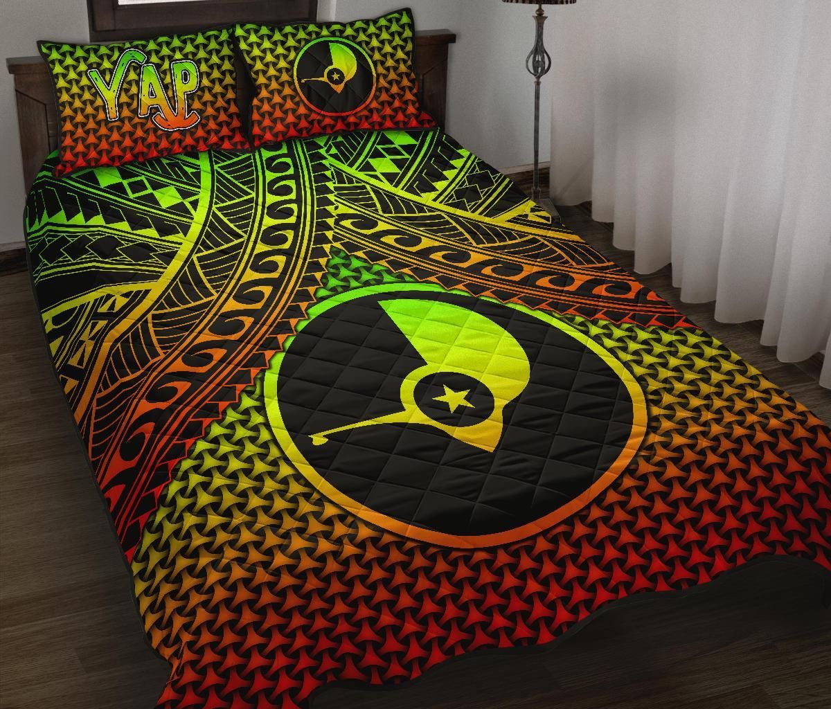 Polynesian Yap Quilt Bed Set - Reggae Vintage Polynesian Patterns