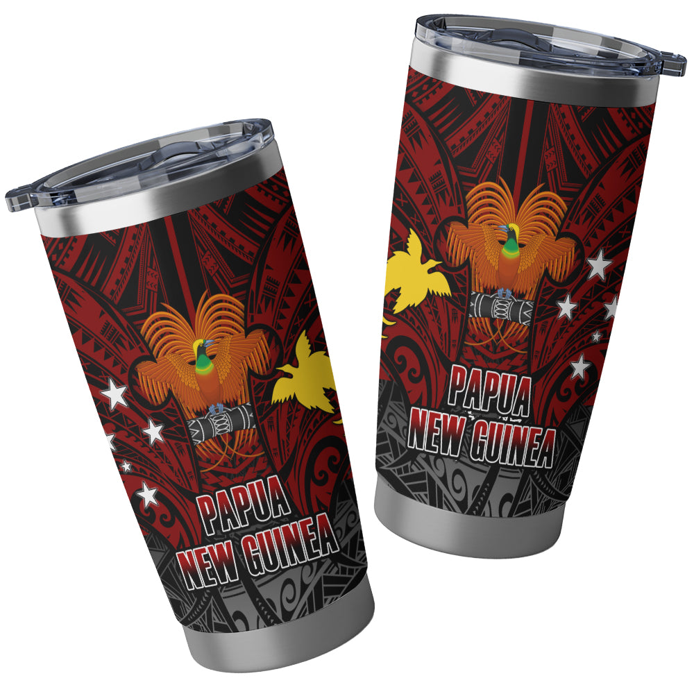 Papua New Guinea Map Patterns Flag Color Style Tumbler