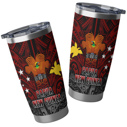 Papua New Guinea Map Patterns Flag Color Style Tumbler