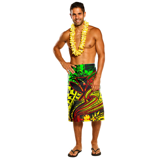 Hawaii Polynesian Lavalava - Hawaii Shark Reggae