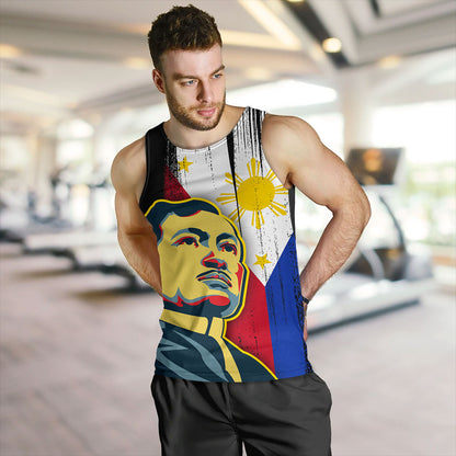 Philippines Filipinos Tank Top Rizal Day Flag Grunge Style
