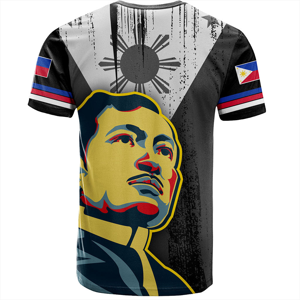 Philippines Filipinos T-Shirt Rizal Day Flag Grunge Style