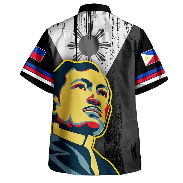 Philippines Filipinos Hawaiian Shirt Rizal Day Flag Grunge Style