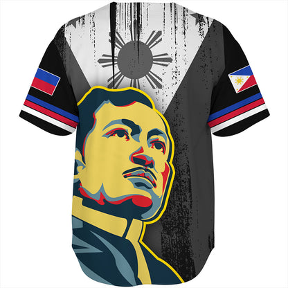 Philippines Filipinos Baseball Shirt Rizal Day Flag Grunge Style