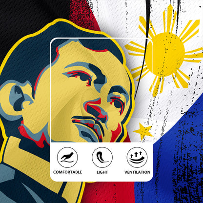 Philippines Filipinos Rugby Jersey Rizal Day Flag Grunge Style