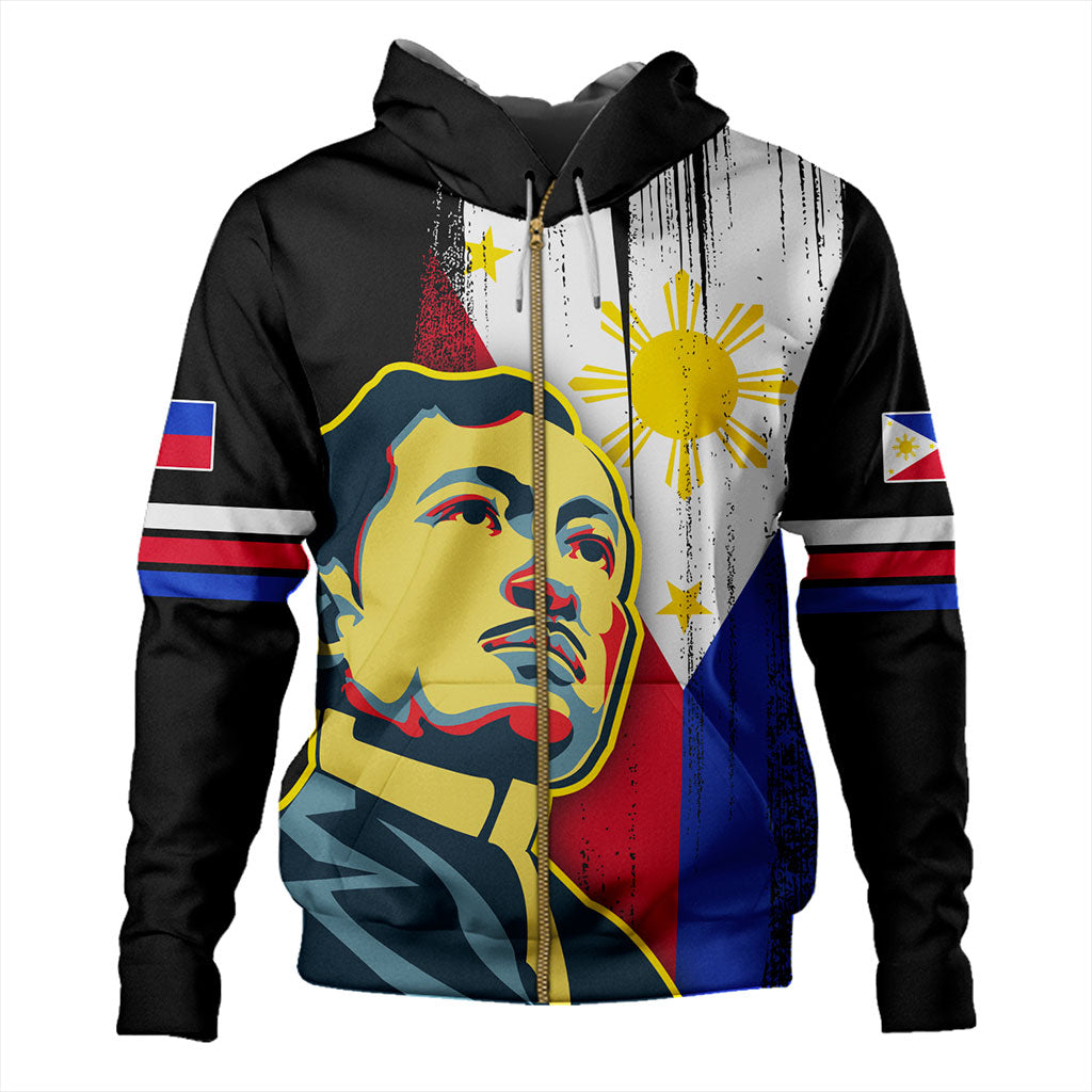 Philippines Filipinos Hoodie Rizal Day Flag Grunge Style