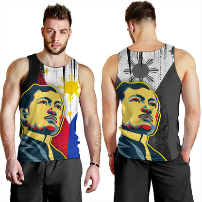 Philippines Filipinos Tank Top Rizal Day Flag Grunge Style