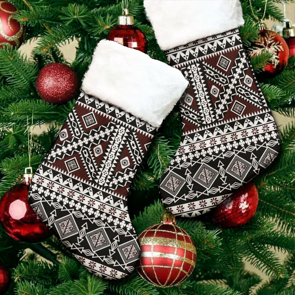 Samoa Christmas Stocking Polynesian Tribal Print Stripe Style