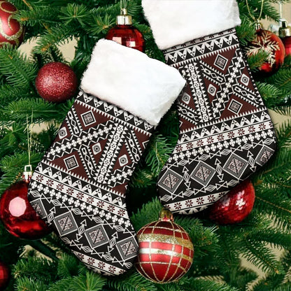 Samoa Christmas Stocking Polynesian Tribal Print Stripe Style