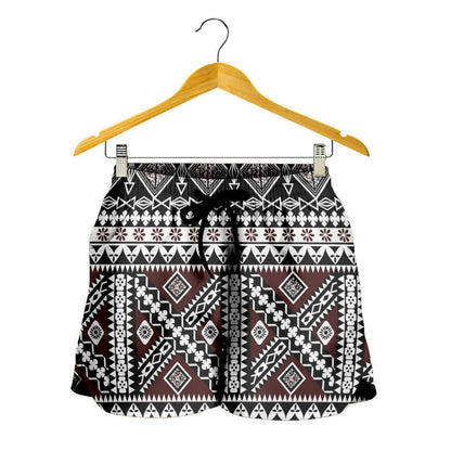 Samoa Women Shorts Polynesian Tribal Print Stripe Style