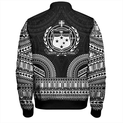 Samoa Bomber Jacket Ula Nifo Circle Pattern Design