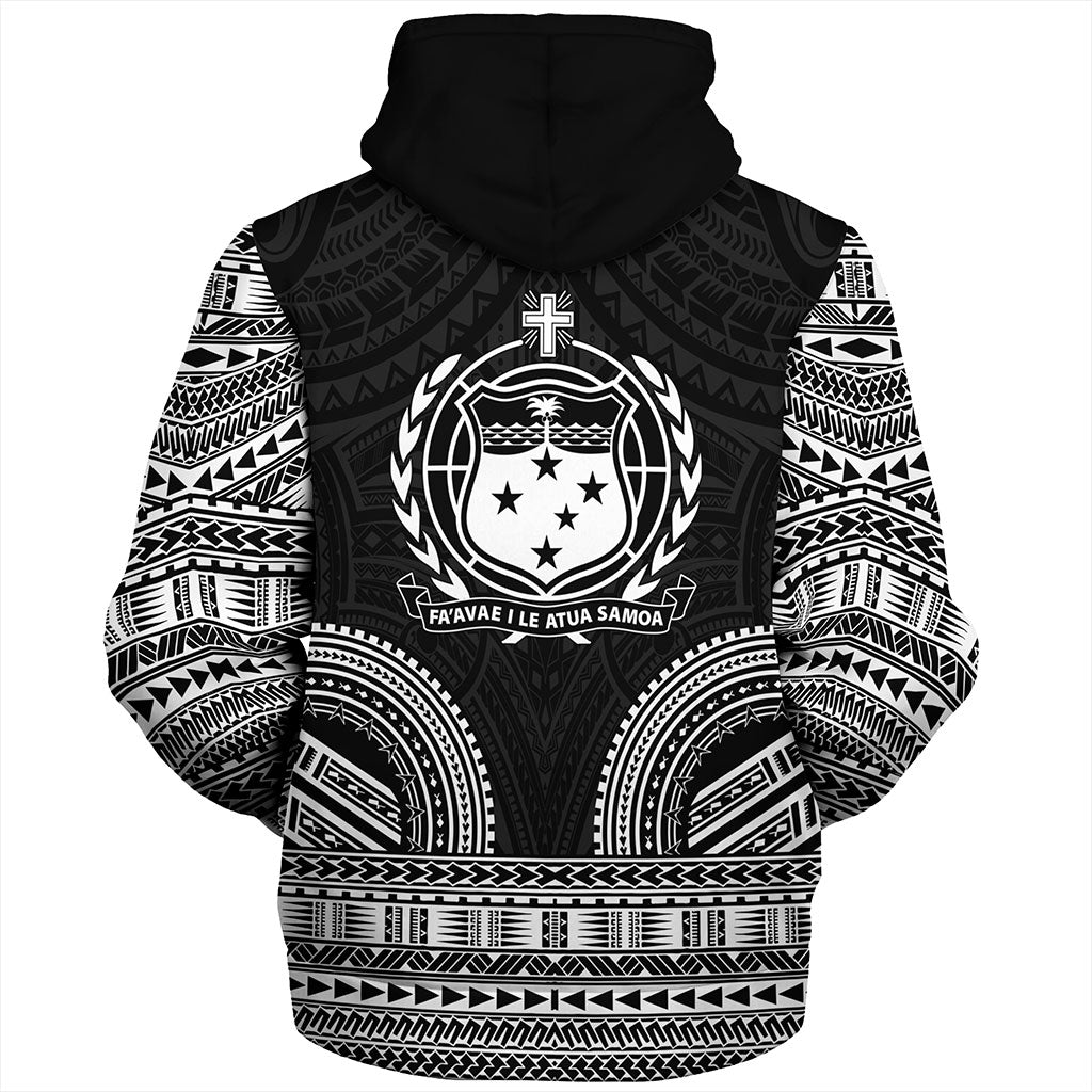 Samoa Sherpa Hoodie Ula Nifo Circle Pattern Design