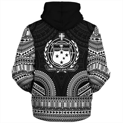 Samoa Sherpa Hoodie Ula Nifo Circle Pattern Design