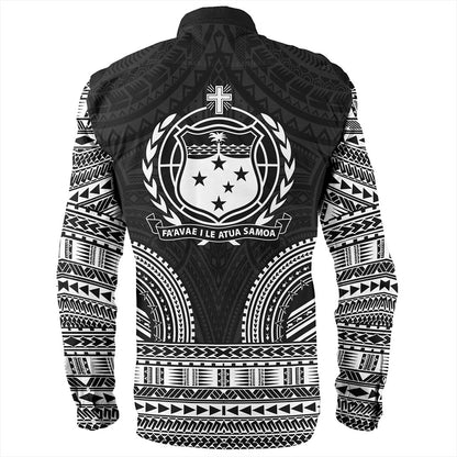 Samoa Long Sleeve Shirt Ula Nifo Circle Pattern Design
