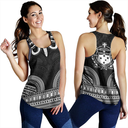 Samoa Women Tank Ula Nifo Circle Pattern Design