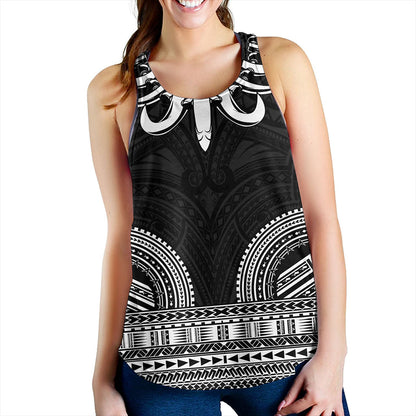 Samoa Women Tank Ula Nifo Circle Pattern Design