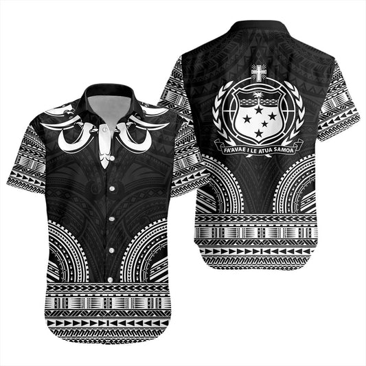 Samoa Short Sleeve Shirt Ula Nifo Circle Pattern Design