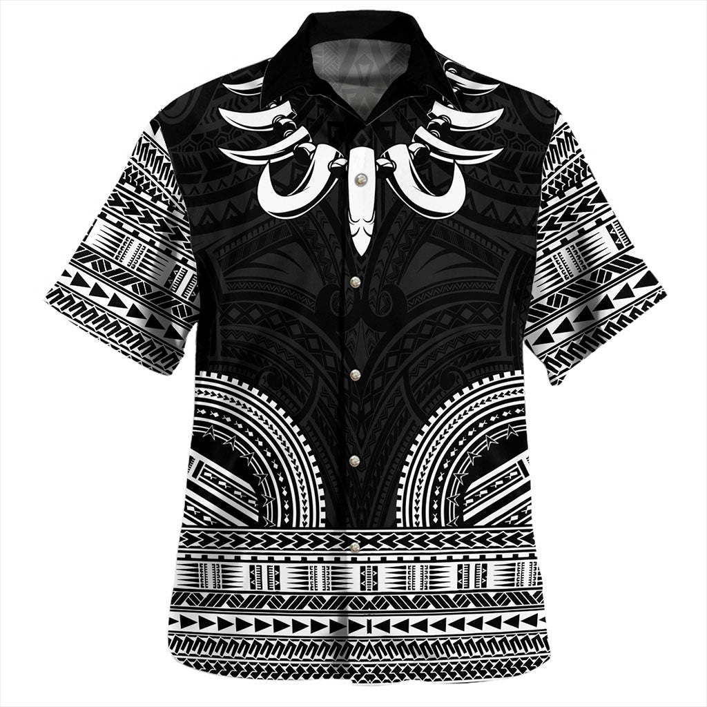 Samoa Hawaiian Shirt Ula Nifo Circle Pattern Design