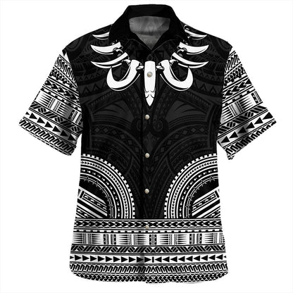 Samoa Hawaiian Shirt Ula Nifo Circle Pattern Design