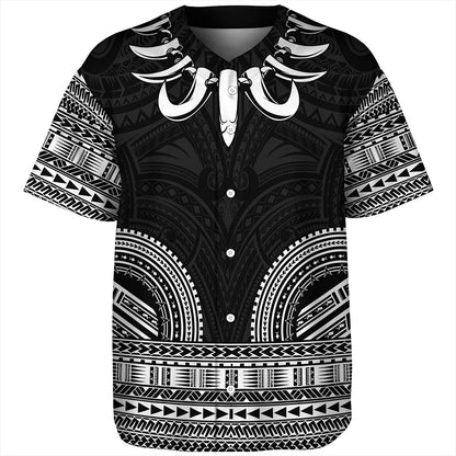 Samoa Baseball Shirt Ula Nifo Circle Pattern Design