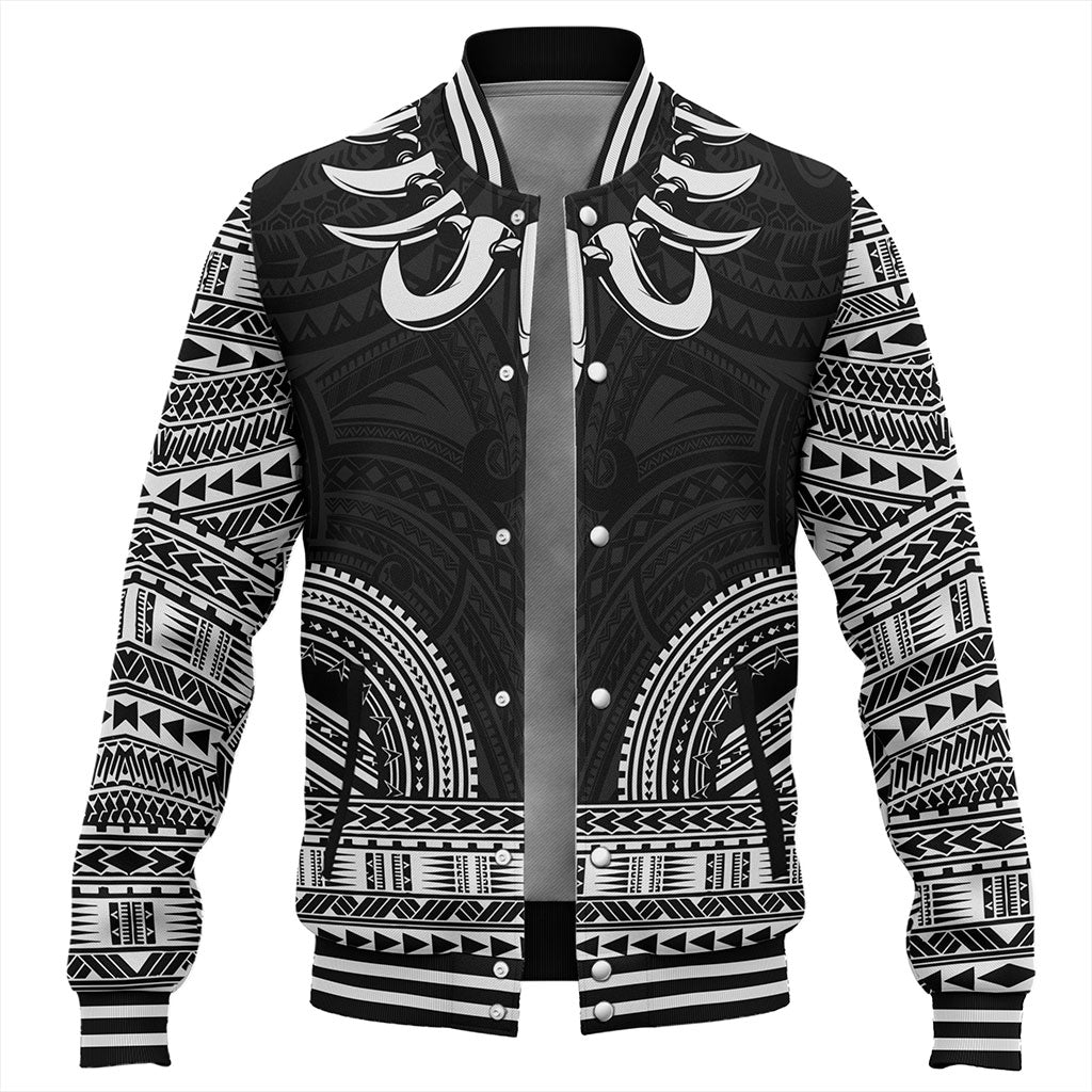 Samoa Baseball Jacket Ula Nifo Circle Pattern Design
