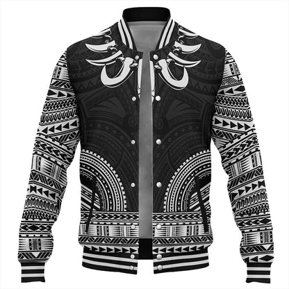 Samoa Baseball Jacket Ula Nifo Circle Pattern Design