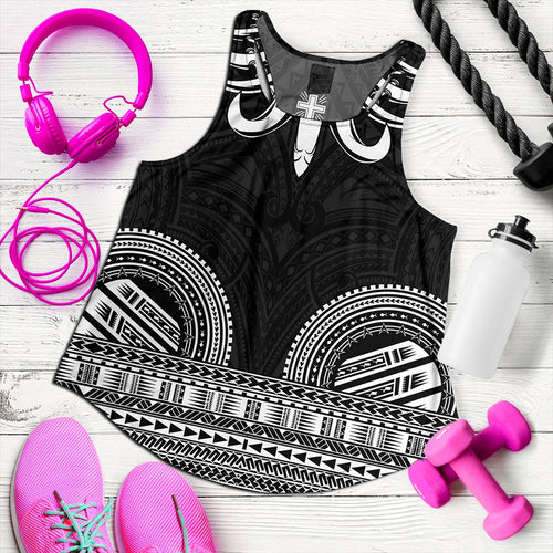 Samoa Women Tank Ula Nifo Circle Pattern Design