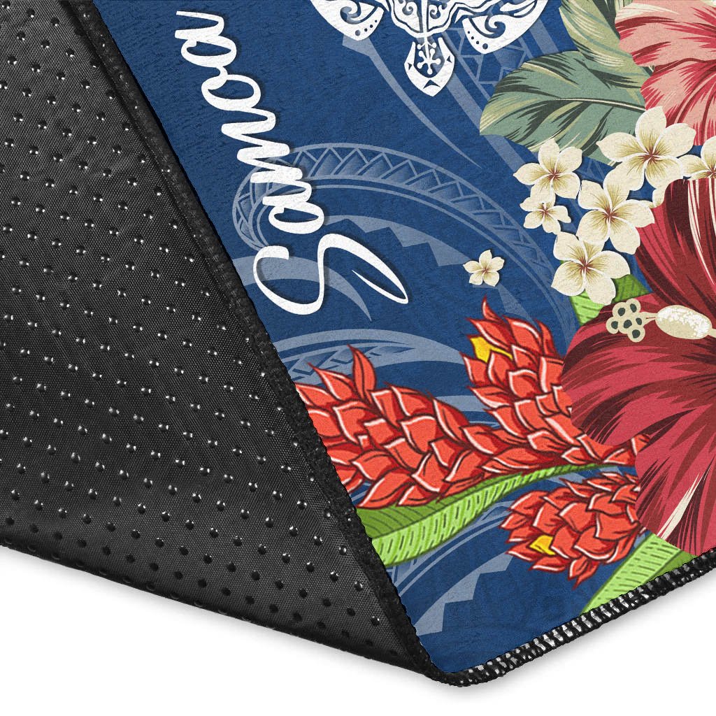 Samoa Area Rug - Flower And Turtle