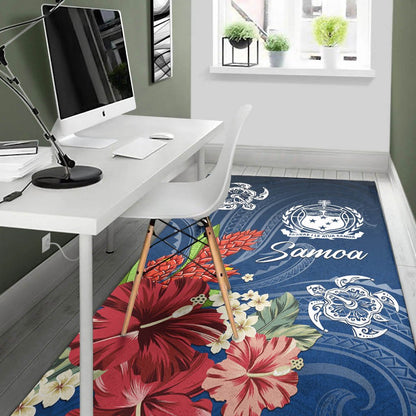 Samoa Area Rug - Flower And Turtle