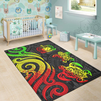 Samoa Area Rug - Reggae Tentacle Turtle