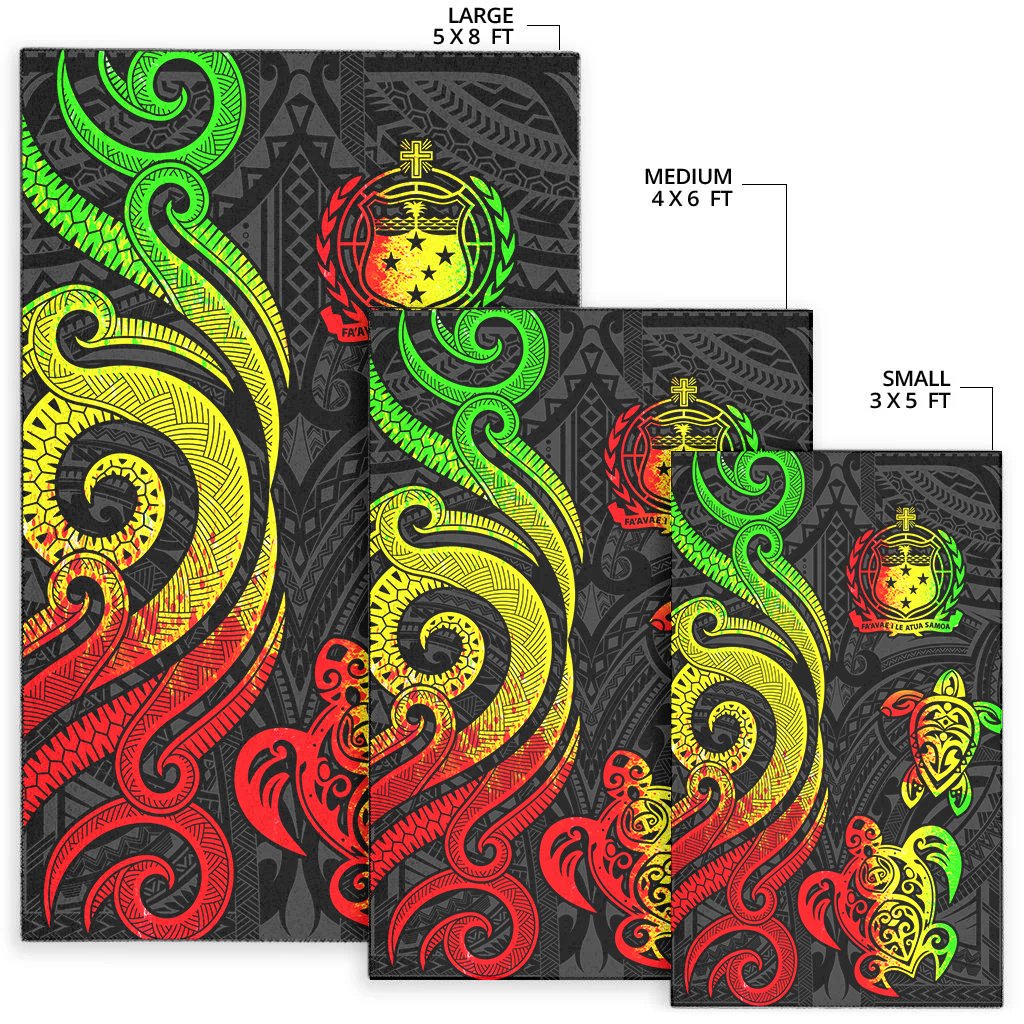 Samoa Area Rug - Reggae Tentacle Turtle