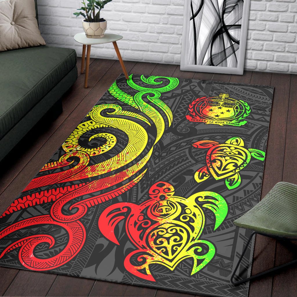 Samoa Area Rug - Reggae Tentacle Turtle
