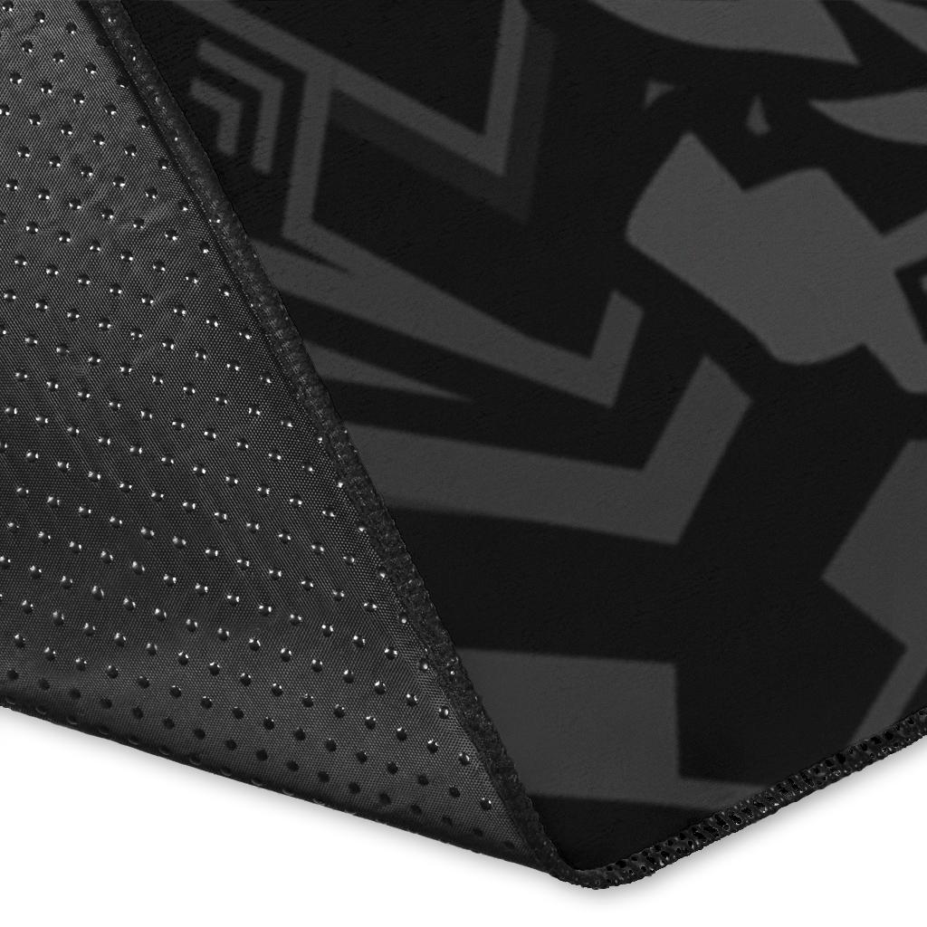 Samoa Area Rug - Samoa Seal With Polynesian Pattern In Heartbeat Style (Red)