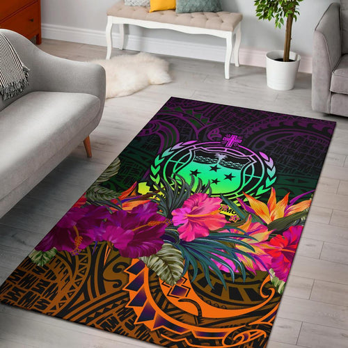 Samoa Area Rug - Summer Hibiscus