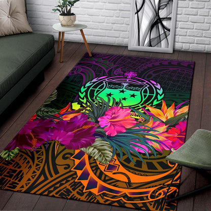 Samoa Area Rug - Summer Hibiscus