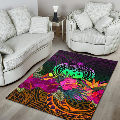 Samoa Area Rug - Summer Hibiscus