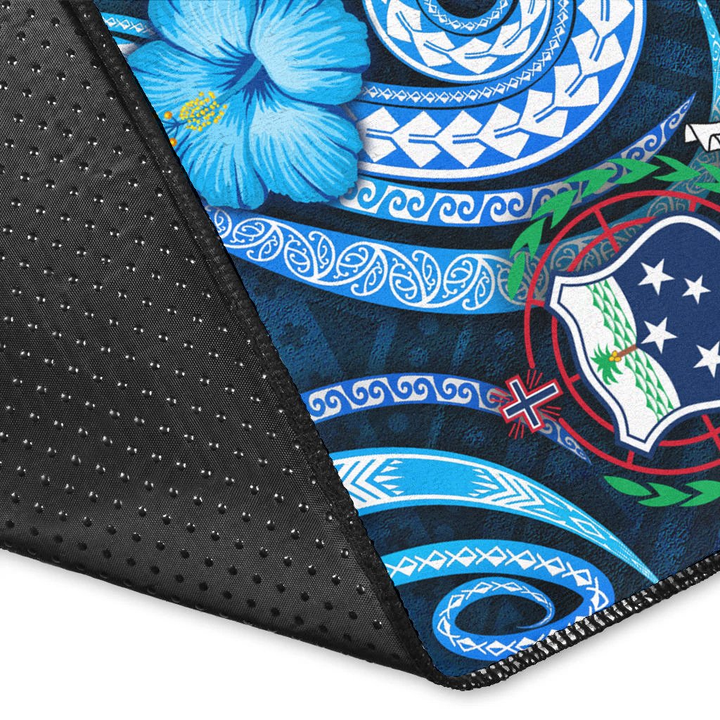 Samoa Area Rug -Turtle and Tribal Tattoo Of Polynesian