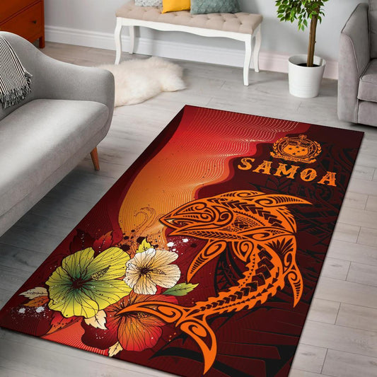 Samoa Area Rugs - Tribal Tuna Fish
