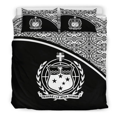 Samoa Duvet Cover Set - Black Curve Style
