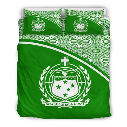 Samoa Duvet Cover Set - Green Curve Style