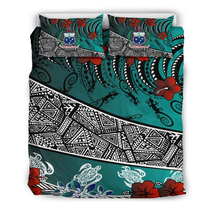 Samoa Bedding Set - Lizard And Turtle Green