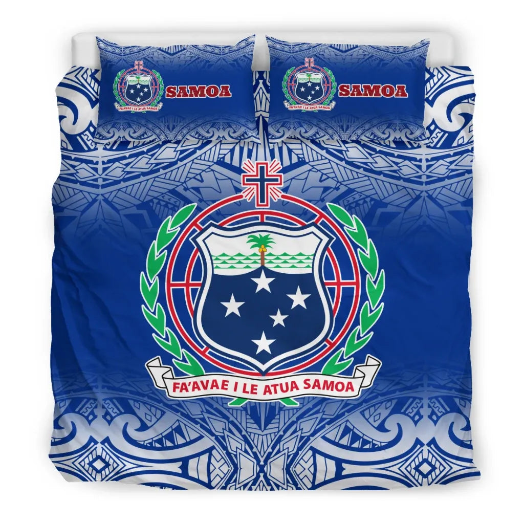 Samoa Duvet Cover Set - Polynesian Fog Blue