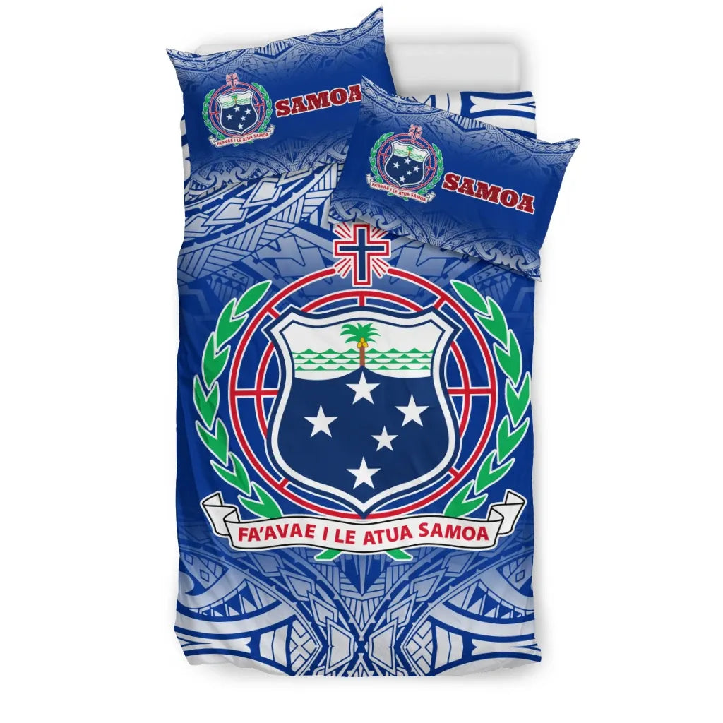 Samoa Duvet Cover Set - Polynesian Fog Blue