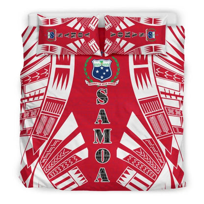 Samoa Duvet Cover Set - Polynesian Tattoo Flag