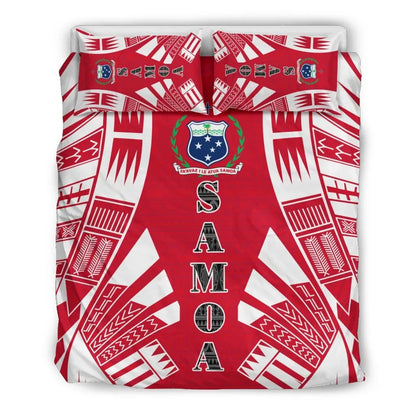 Samoa Duvet Cover Set - Polynesian Tattoo Flag